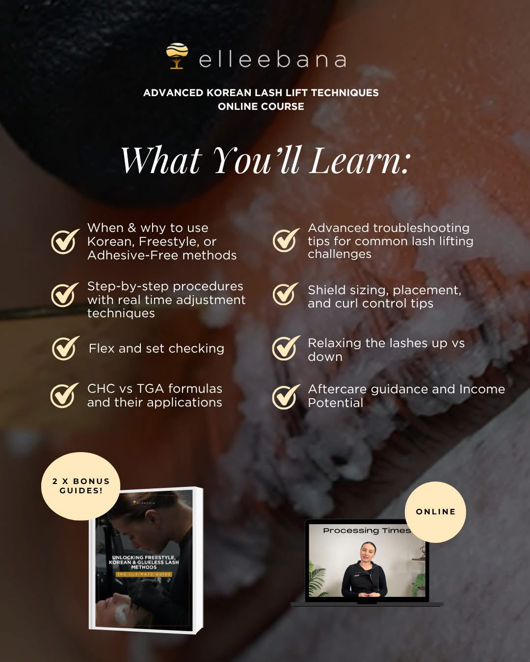 Online - Korean Lash Lift Techniques Course with Products